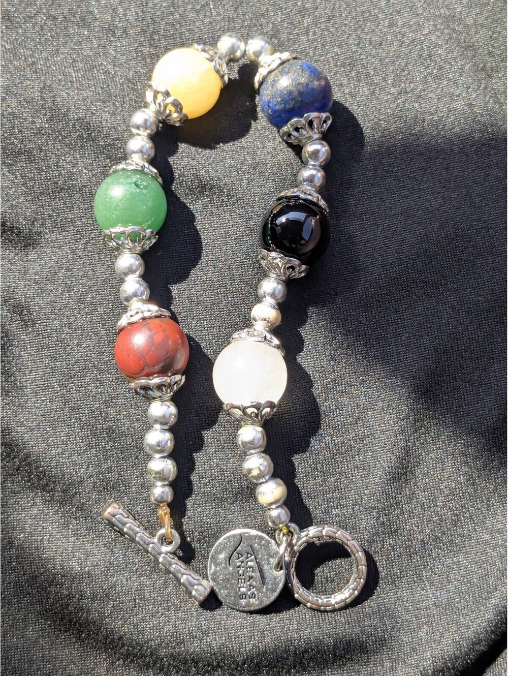 Alexis Angels Multicolor Beaded Bracelet with Inspirational Charms